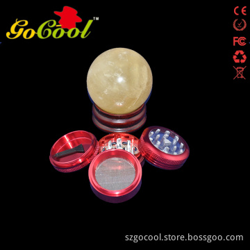 4 Parts Handle Herb Grinders with Net (Wecan-RD46)